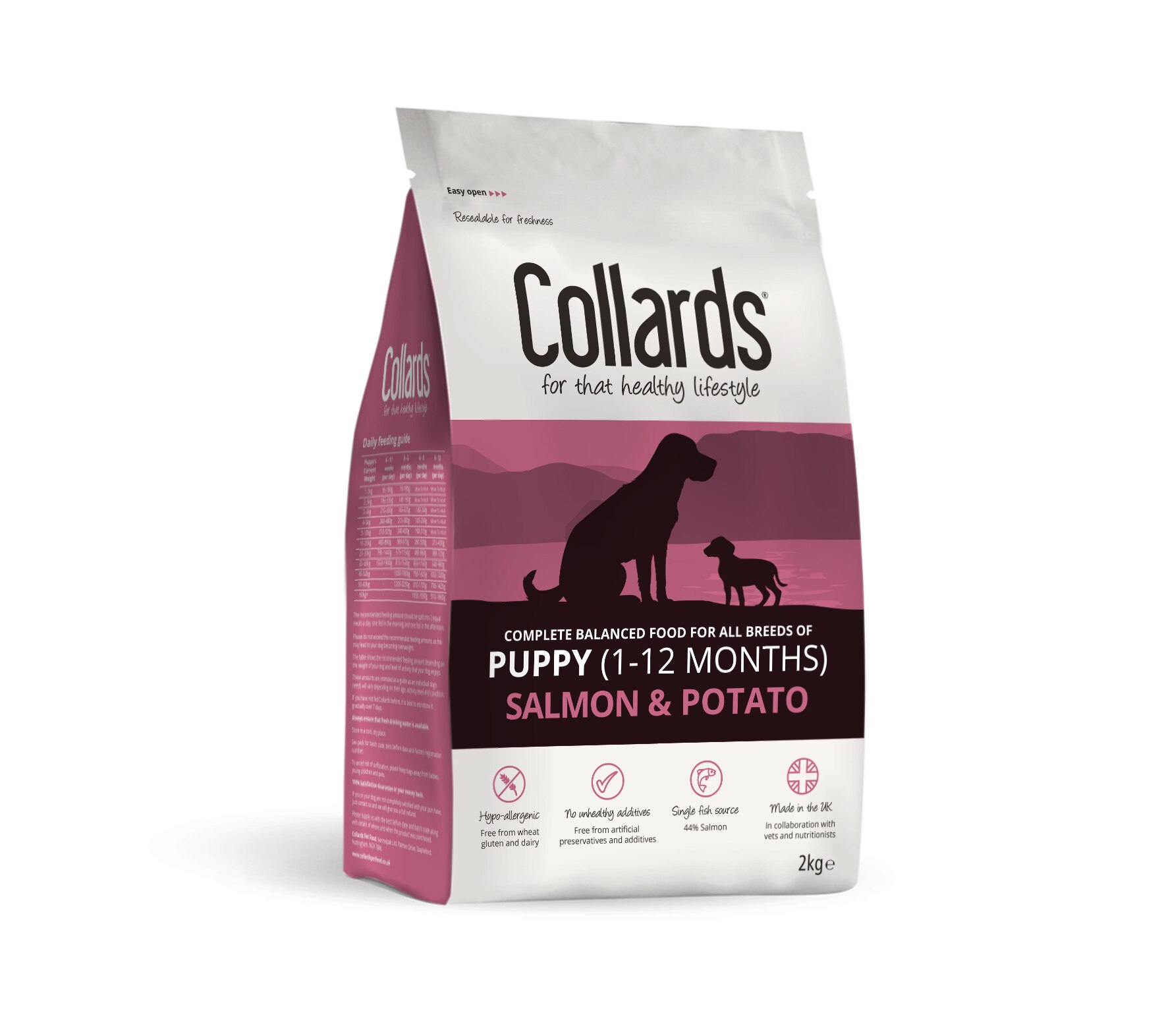 Collards Salmon & Potato Puppy Dry Dog Food - 2kg